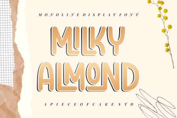Milky Almond: A Stylish Display Font That Elevates Small Business Branding
