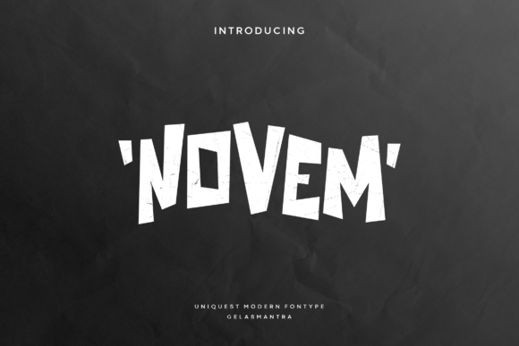 Novem: A Playful Display Font for Modern Editorial Design
