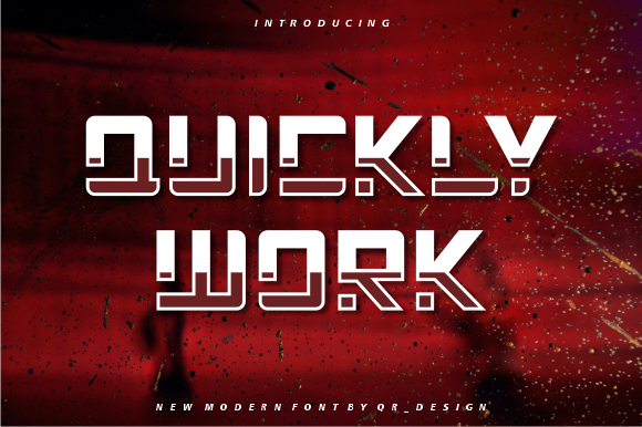 Quickly Work: A Bold Display Font for Crafters and Product Designers