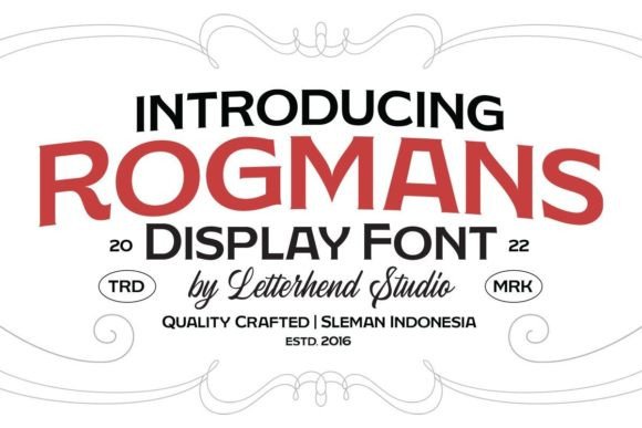 Rogmans: A Classy Display Font for Modern Branding