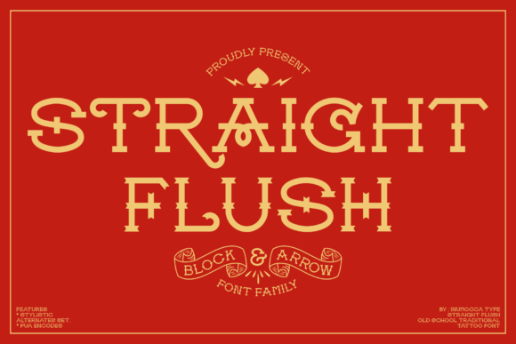 Straight Flush: A Vintage Display Font for Modern Web Design
