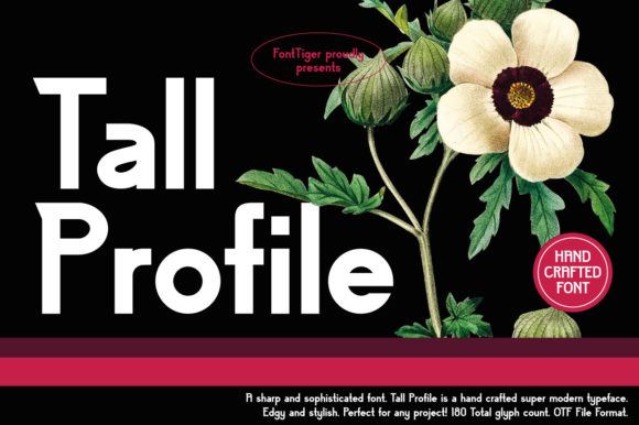 Tall Profile: A Bold Display Font for Crafters and Product Designers