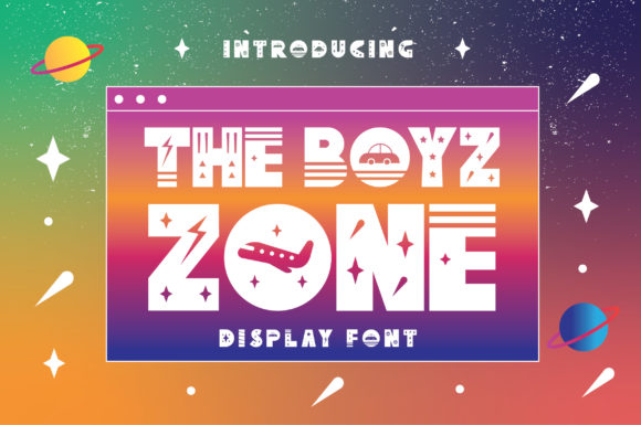 The Boyz Zone: A Bold Display Font for Playful Digital Branding