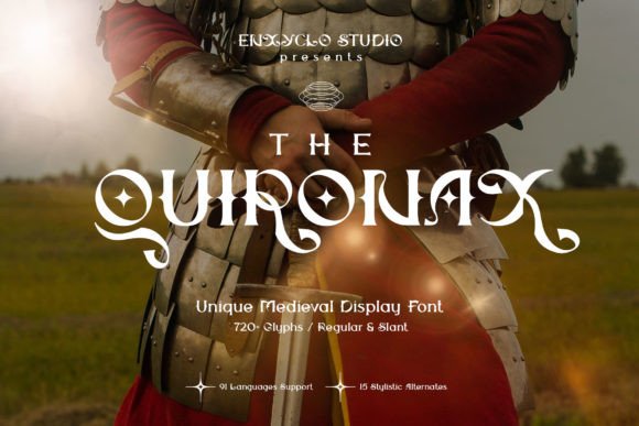 The Quironax: A Bold Medieval Display Font for Web Designers