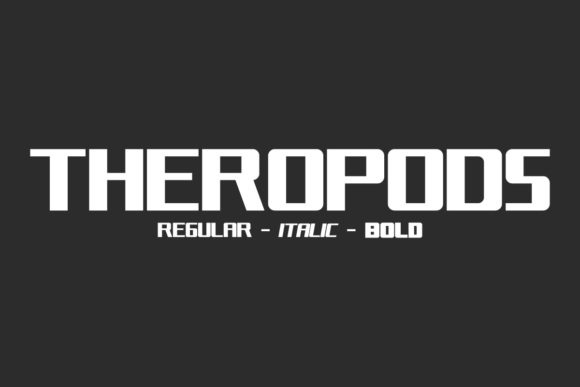 Theropods: A Bold Display Font for Modern Web Design and Digital Branding