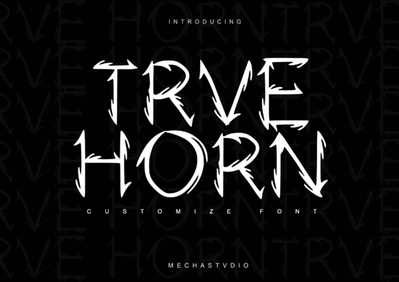 True Horn: A Bold Display Font for Dynamic Branding Projects